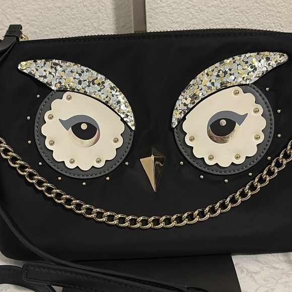 Kate Spade Novelty Owl Design Nylon Crossbody Bag - Picture 3 of 10
